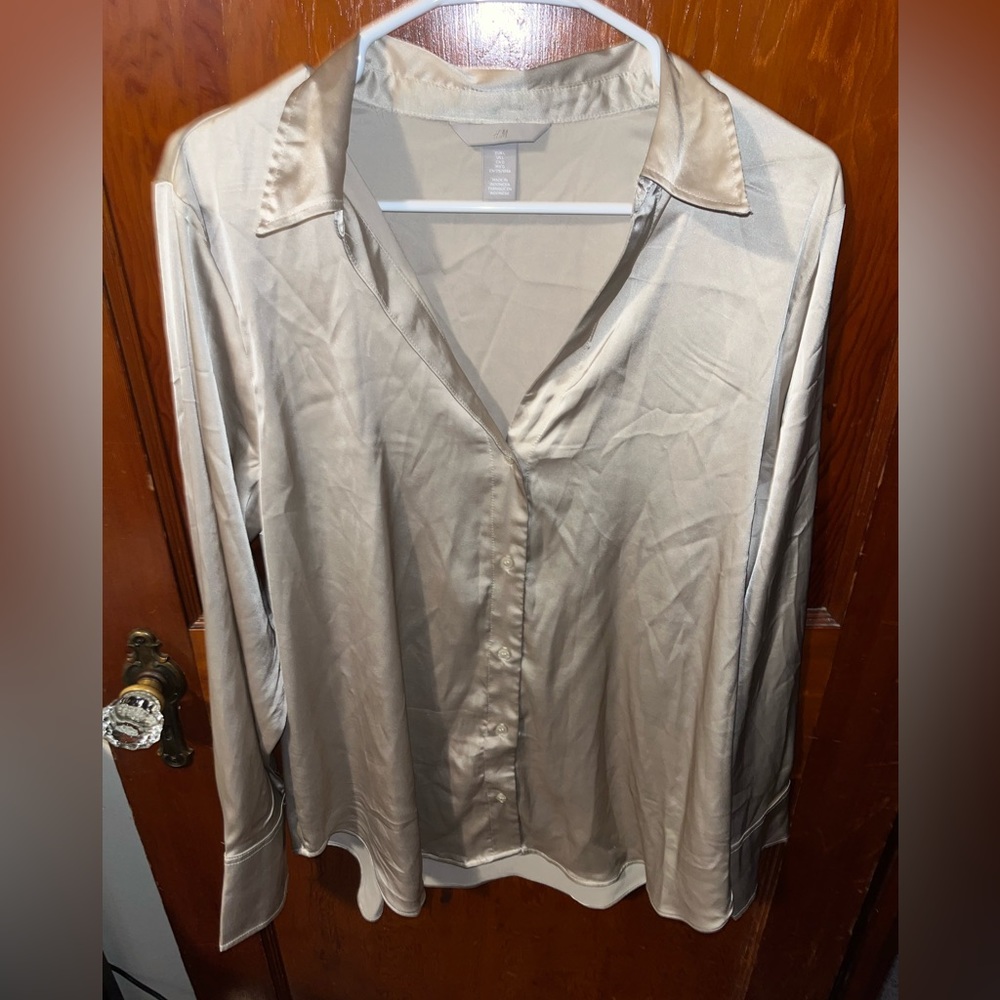 H&M Button Down Satin shirt